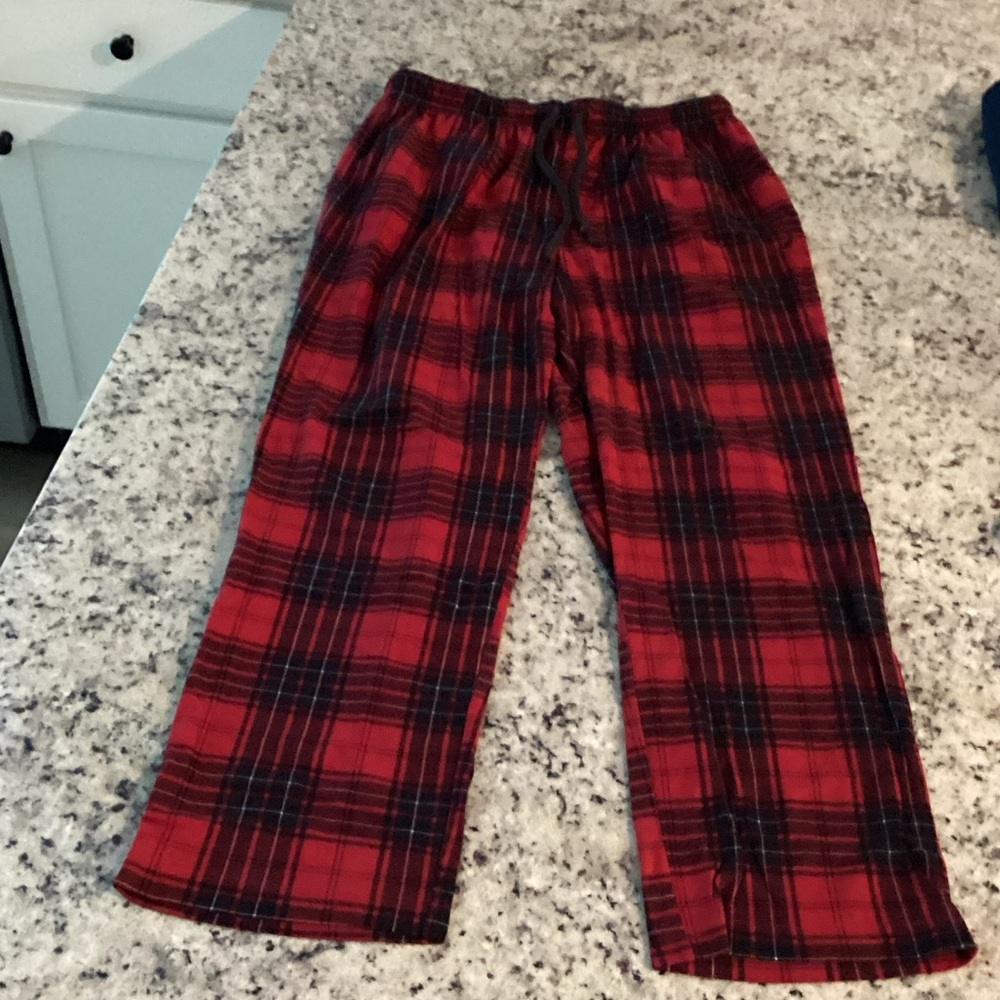 Nautica Red and Black Plaid Sleep Pants